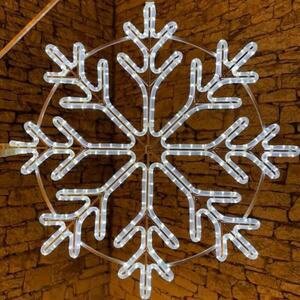 DecoLED LED světelná vločka na VO, pr. 80 cm, ledově bílá obraz