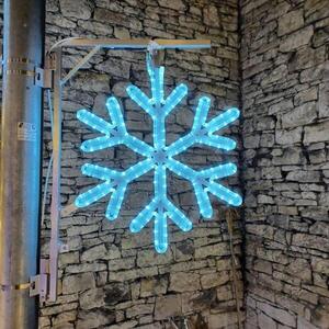 DecoLED LED světelná vločka V, na sloupy VO 3D tisk, pr. 67 cm, ledově bílá obraz