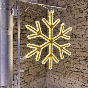 DecoLED LED světelná vločka VI, na sloupy VO 3D tisk, pr. 65 cm, teple bílá obraz