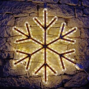 DecoLED LED světelná vločka VI, závěsná 3D tisk, pr. 65 cm, teple bílá, IP67 obraz