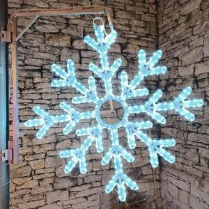 DecoLED LED světelná vločka X, sada na sloupy VO 3D tisk, pr. 102 cm, ledově bílá obraz
