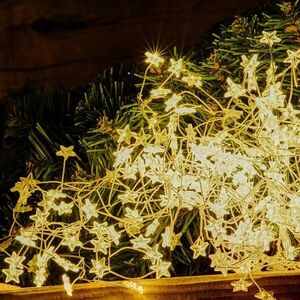DecoLED LED světelný řetěz, 5 m, teple bílá, 400 diod, hvězdičky obraz