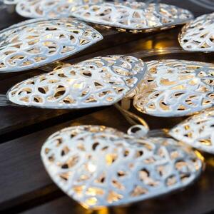 DecoLED LED světelný řetěz, kovová srdce obraz