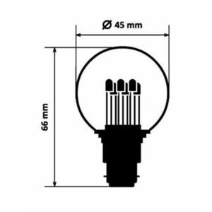DecoLED LED žárovka - teple bílá, patice B22 obraz