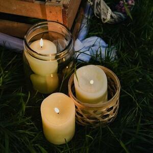 DecoLED Sada 3 LED svíček, mandlová, 8 cm, s dálkovým ovladačem obraz