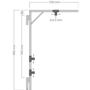 DecoLED Držák motivu na sloupy VO pro dekory 60 - 80 cm, 55 x 90 cm, pro 2x U20S obraz