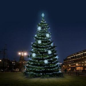DecoLED LED světelná sada na stromy vysoké 12-14m, ledová bílá s dekory 8EFD08 obraz