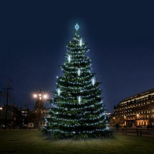 DecoLED LED světelná sada na stromy vysoké 12-14m, ledová bílá s padajícím sněhem obraz