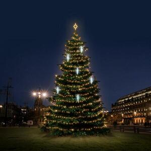 DecoLED LED světelná sada na stromy vysoké 12-14m, teplá bílá s padajícím sněhem obraz