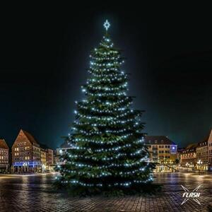 DecoLED LED světelná sada na stromy vysoké 21-23m, ledová bílá s Flash obraz