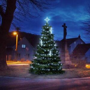 DecoLED LED světelná sada na stromy vysoké 3-5m, ledová bílá s padajícím sněhem obraz