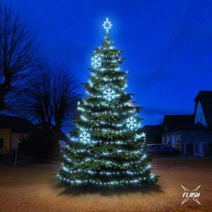 DecoLED LED světelná sada na stromy vysoké 6-8m, ledová bílá s Flash, dekory EFD01 obraz