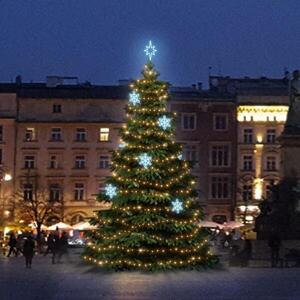DecoLED LED světelná sada na stromy vysoké 6-8m, teplá bílá s ledově bílými dekory EFD05 obraz