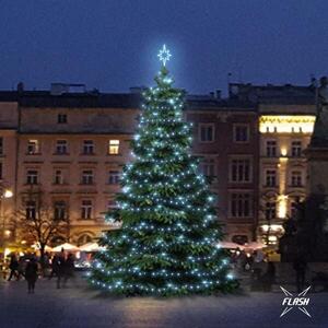 DecoLED LED světelná sada na stromy vysoké 9-11m, ledová bílá s Flash obraz