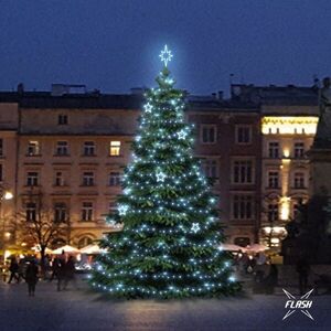 DecoLED LED světelná sada na stromy vysoké 9-11m, ledová bílá s Flash, dekory EFD11 obraz