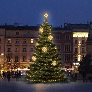 DecoLED LED světelná sada na stromy vysoké 9-11m, teplá bílá s dekory 8EFD08W obraz