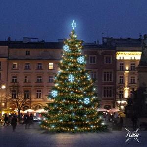 DecoLED LED světelná sada na stromy vysoké 9-11m, teplá bílá s Flash, ledové dekory EFD01 obraz