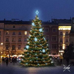 DecoLED LED světelná sada na stromy vysoké 9-11m, teplá bílá s Flash, ledové dekory EFD05 obraz