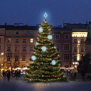 DecoLED LED světelná sada na stromy vysoké 9-11m, teplá bílá s ledově bílými dekory 8EFD08 obraz