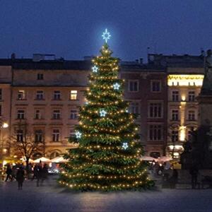 DecoLED LED světelná sada na stromy vysoké 9-11m, teplá bílá s ledově bílými dekory EFD11 obraz