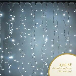 DecoLED LED světelná záclona - 1x5m, ledově bílá, 500 diod obraz