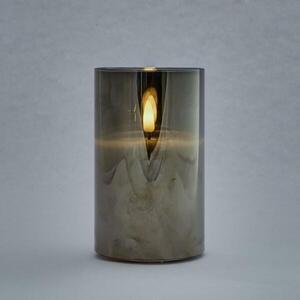 DecoLED LED svíčka ve skle, 7, 5 x 10 cm, šedá obraz