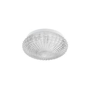 NOVA LUCE stropní svítidlo CLAM čiré sklo bílý kov E27 2x12W 230V IP44 bez žárovky 9738255 obraz