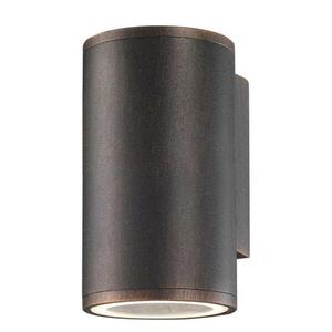 NOVA LUCE venkovní nástěnné svítidlo NODUS antický hnědý hliník skleněný difuzor GU10 1x7W 220-240V IP54 bez žárovky světlo dolů 773222 obraz