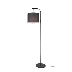 ACA Lighting stojací lampa JOAN černý kov černé textilní stínítko 1xE27 MAX 60W MF240533 obraz