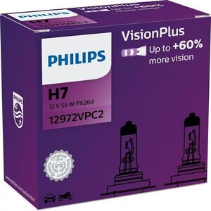 Philips VisionPlus H7 12 V 55 W, 2 ks. 12972VPC2 obraz