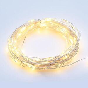 ACA Lighting 20 LED dekorační řetěz WW stříbrný měďený kabel na baterie 2xAA IP20 2m+10cm 1.2W X0120111 obraz
