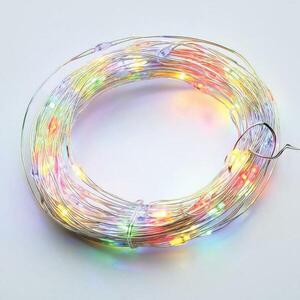 ACA Lighting 400 LED dekorační řetěz RGBY stříbrný měďený kabel 220-240V + 8 funkcí IP44 20x2m+3m 6W XSW400RGBYAF44 obraz
