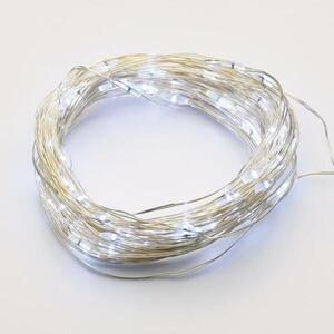 ACA Lighting 50 LED dekorační řetěz, CW , stříbrný měďený kabel na baterie 3XAA IP20 5m+10cm, 3W X0150211 obraz