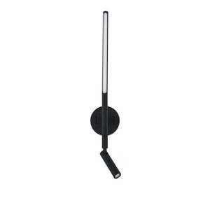 NOVA LUCE nástěnné svítidlo HANDY černý hliník a akryl nastavitelné/rotační - vypínač na těle LED Samsung 230V 3000K osvětlení 6W čtecí lampička 3W IP20 9182812 obraz