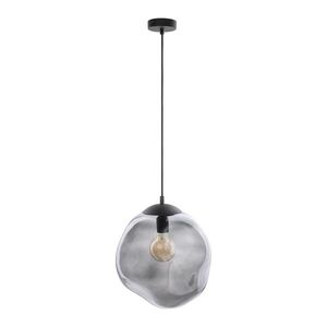 TK Lighting Černý závěsný lustr SOL s kouřovým stínidlem 350mm pro žárovku E27 TK4264 obraz