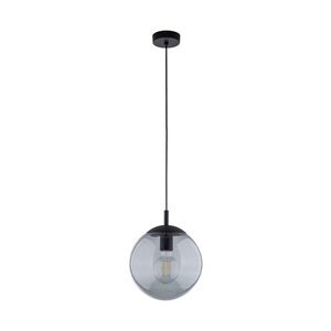 TK Lighting Černý závěsný lustr Esme s kouřovým stínidlem 250mm pro žárovku E27 TK5378 obraz