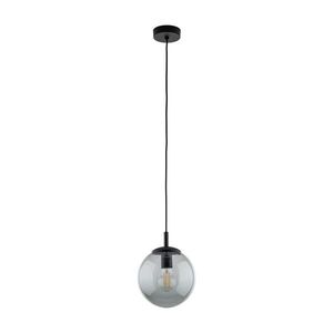 TK Lighting Černý závěsný lustr Esme s kouřovým stínidlem 300mm pro žárovku E27 TK5379 obraz