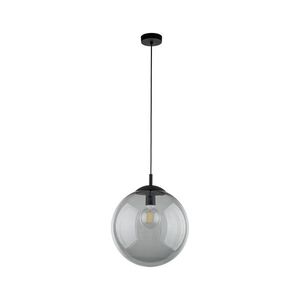 TK Lighting Černý závěsný lustr Esme s kouřovým stínidlem 350mm pro žárovku E27 TK5380 obraz