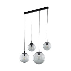 TK Lighting Černý závěsný lustr Esme s kouřovými stínidly pro žárovku 4x E27 TK5381 obraz