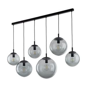 TK Lighting Černý závěsný lustr Esme s kouřovými stínidly pro žárovku 6x E27 TK5383 obraz
