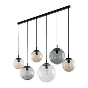 TK Lighting Černý závěsný lustr Esme pro žárovku 6x E27 TK4797 obraz