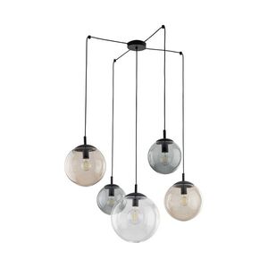 TK Lighting Černý závěsný lustr Esme pro žárovku 5x E27 TK4796 obraz