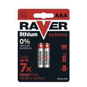 Lithiová baterie RAVER FR03 (AAA), blistr 2ks obraz