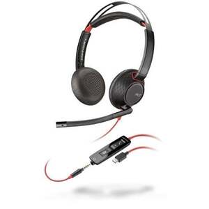 POLY Blackwire 5220 Sluchátka s mikrofonem Kabel Přes 207586-03 obraz