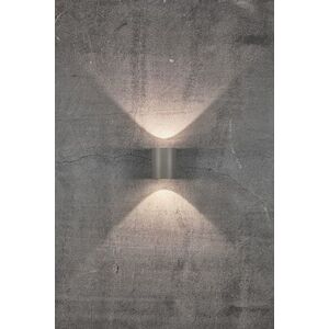 NORDLUX venkovní nástěnné svítidlo Canto 2 2x6W LED šedá čirá 49701010 obraz