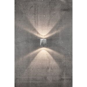NORDLUX venkovní nástěnné svítidlo Canto Kubi 2 2x5W LED galvanizovaná ocel čirá 49711031 obraz