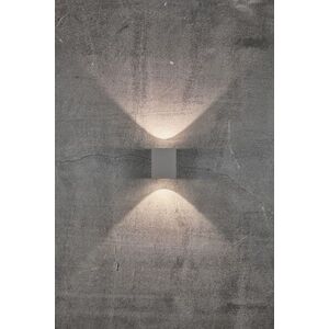 NORDLUX venkovní nástěnné svítidlo Canto Kubi 2 2x6W LED šedá čirá 49711010 obraz