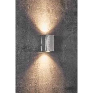 NORDLUX venkovní nástěnné svítidlo Canto Maxi Kubi 2 2x28W GU10 galvanizovaná ocel čirá 49731031 obraz