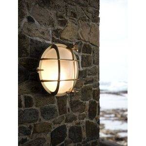 NORDLUX venkovní nástěnné svítidlo Polperro 12, 5W E27 mosaz matná bílá 49021035 obraz