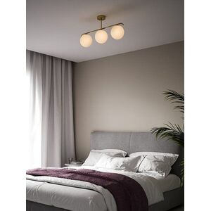 NORDLUX závěsné svítídlo Grant 3x25W E14 mosaz opál 2010583035 obraz